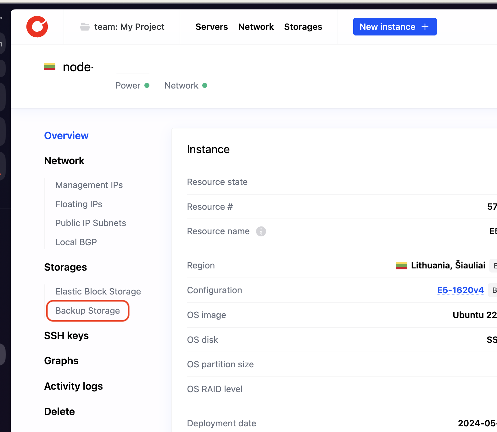 Click Backup Storage